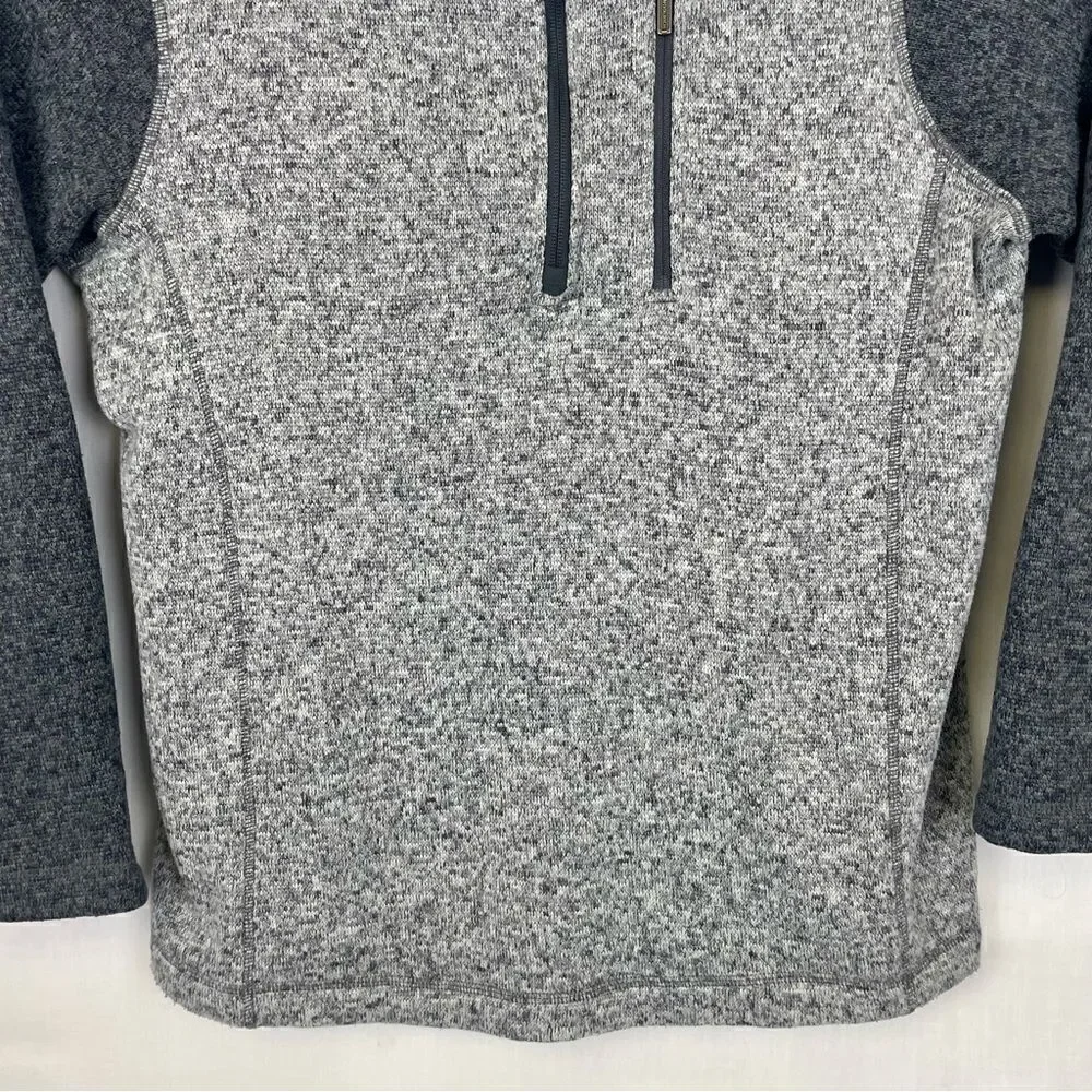 Woolrich Sweater Adult Medium Gray Outdoor Pullover Quarter Zip Fishing Mens‎